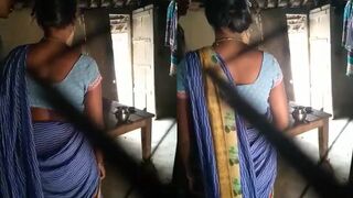 ग्रामीण भागातील दिर आणि वहिनी गुप्तपणे सेक्स करताना